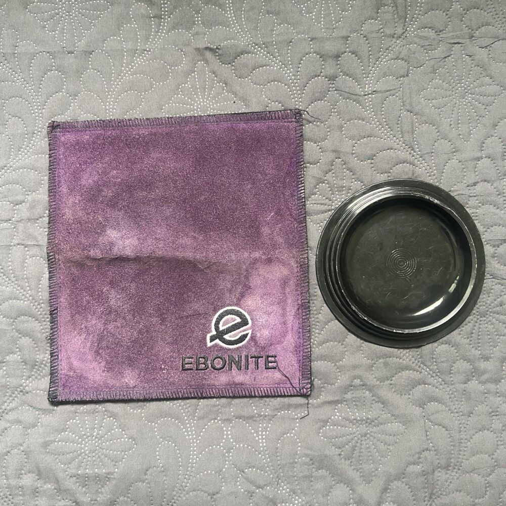 Ebonite Bowling Ball Cup & Clean Cloth Lot Pre-Owned Team Sports Outdoors